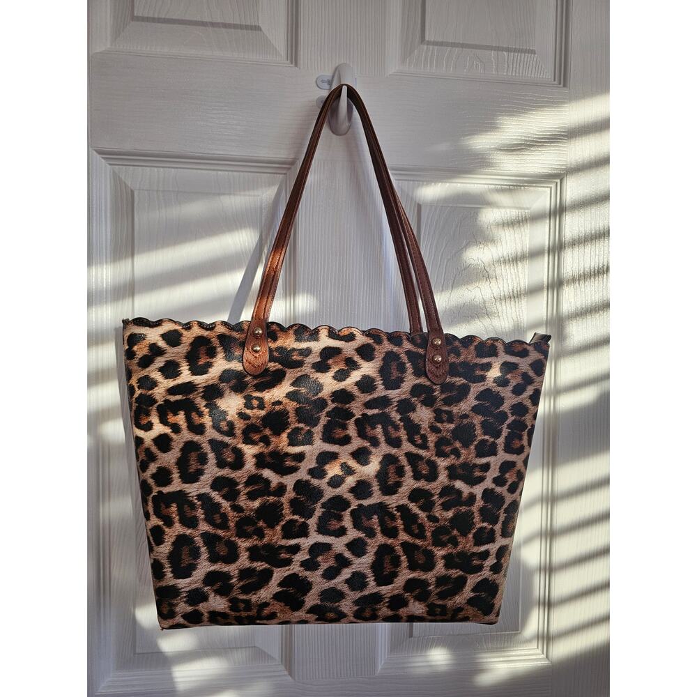 NEW 2 Piece Cheetah Print Purse & Crossbody Set - Picture 6 of 10